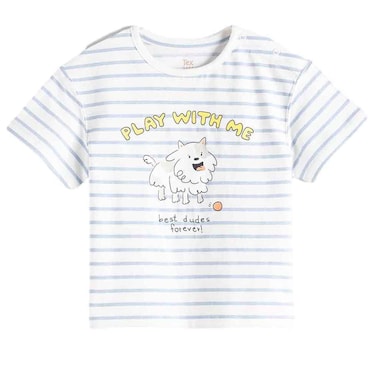 Tex Baby Striped Graphic T-Shirt Blue, 12 Months