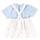 Tex Baby Soft Fabric Pinafore Dress Set Off White, 23 Months