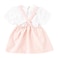 Tex Baby Soft Fabric Pinafore Dress Set Light Pink, 4 Years Old