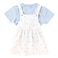 Tex Baby Soft Fabric Pinafore Dress Set Off White, 4 Years Old