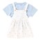 Tex Baby Soft Fabric Pinafore Dress Set Off White, 36 Months