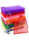 YYBDAE 100 Pcs Organza Gift Bags, Mix Color Jewelry Pouches Sheer Drawstring Pouches, Mesh Organza Favour Bags for Jewellery Eyelashes Baby Shower Wedding Party Supplies, 10 * 12cm/3.9 * 4.7inch