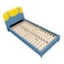 Bello 90x200 Upholstered Kids Bed-Blue &amp; Yellow