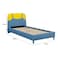 Bello 90x200 Upholstered Kids Bed-Blue &amp; Yellow