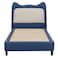 Knight 90x200 Faux Leather Upholstered Kids Bed-Blue &amp; Light Beige