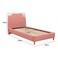 Kitty 90x200 Upholstered Kids Bed-Light Pink
