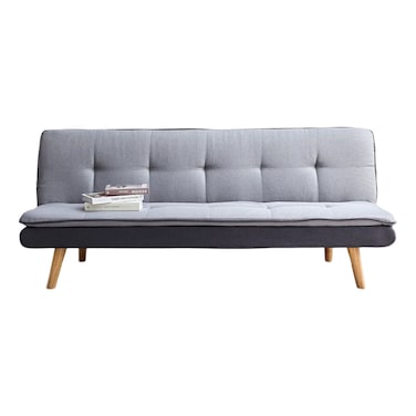Beatrice 3 Seater Fabric Sofabed - Light Grey / Dark Grey