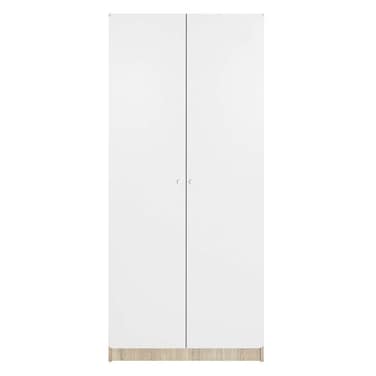 Kinder 2-Door Wardrobe-White/Sonoma Oak