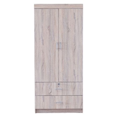 سانتي خزانة ملابس  ببابين ودرجين - خشب البلوط سونوما