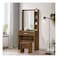 Supreme 1Drawer Tall Dressing Table With Stool-Light Walnut