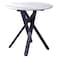 Alleria 2-Seater Round Dining Table-Grey/Black