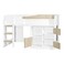 Kinder 90x190 Mid Sleeper Bed with Study Desk &amp; Storage-White &amp; Sonoma Oak