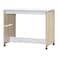 Kinder 90x190 Mid Sleeper Bed with Study Desk &amp; Storage-White &amp; Sonoma Oak