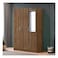 Supreme 3Door Wardrobe With Mirror-Light Walnut
