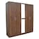 Supreme 5Door Wardrobe With Mirror-Light Walnut