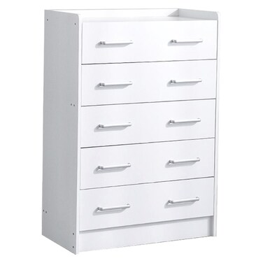 Supreme Chest of 5 Drawers-White