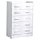 Supreme Chest of 5 Drawers-White