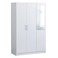 Supreme 3-Door Wardrobe with Mirror-White