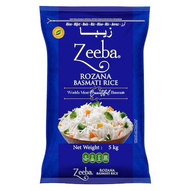 Zeeba Rozana Basmati Rice, 5kg