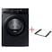 Samsung Front Load Dryer DV90CGC2A0ABGU, 9 kg, Hygiene Care, Stainless Steel, Black