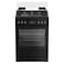 Beko b300 Gas and Electric Cooker FBMT61331XCSL, 60 cm, Cast Iron, Black, 4 Burners