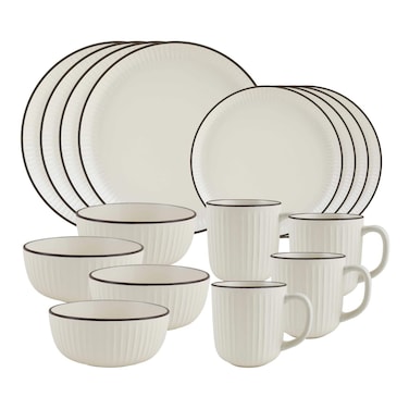 KM Embossed Dinner Set, 16PCS