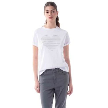 تكس تيشيرت نسائي بأكمام قصيرة، أبيض، مقاس كبير جدًا جدًا