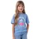 Tex Girls Printed Half T-Shirt, Blue, 3 to 4 Years, I276628