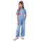 Tex Girls Printed Half T-Shirt, Blue, 11 to 12 Years, I276628
