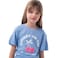 Tex Girls Printed Half T-Shirt, Blue, 13 to 14 Years, I276628
