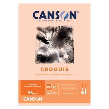 Canson A5 Size Croquis Pad, 80 Sheet, 96g