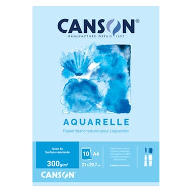 Canson A4 Size Aquarelle Pad, 10 Sheet, 300g