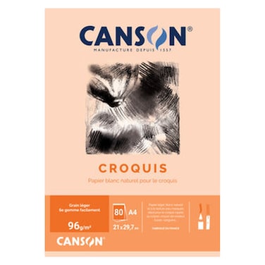 Canson A4 Size Initiation Croquis, 80 Sheet