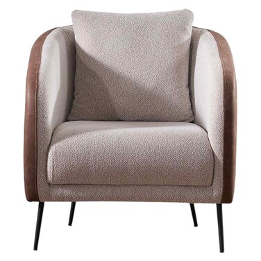 بالاس كنبة قماشية لشخص واحد - عاجي/بني