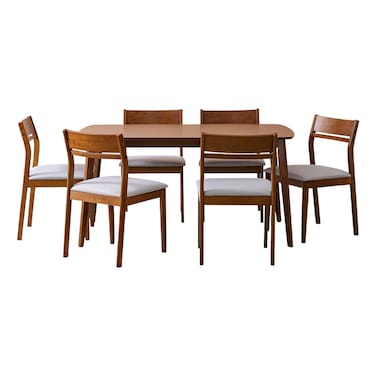 دانوب هوم طقم طاولة طعام وكراسي   ، 7 قطع