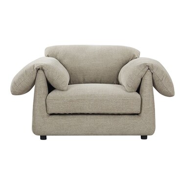 خيارة كنبة قماشية لشخص واحد - رمادي