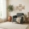 Younes 1 Seater Fabric Sofa - Grey