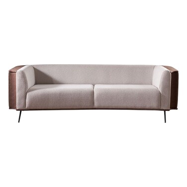 بالاس كنبة قماشية بثلاثة مقاعد - عاجي/بني