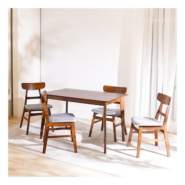 بالفور طقم سفرة  1+4 مقاعد - خشب الجوز