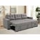 Ramiro Reversible Corner Fabric Sofa Bed-Warm Grey