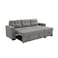 Ramiro Reversible Corner Fabric Sofa Bed-Warm Grey