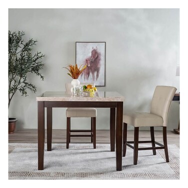 Brody 4 Seater Counter Height Dining Table-Beige