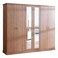 زيركو خزانة ملابس  بستة أبواب - خشب البلوط البني