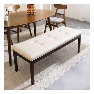 برودي مقعد طعام لشخصين - بيج/جوز داكن