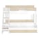 كيندر سرير بطابقين للأطفال بمقاسين 90/120×200 مع أدراج للتخزين - أبيض وخشب بلوط سونوما