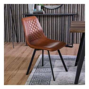 جيديون طقم كراسي طعام من قطعتين - خشب البلوط الطبيعي/بني