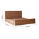 زيركو سرير كينغ 180×200 مع مساحة  تخزين - بلوط بني