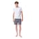 Tex Men Pocket Crew Neck T-Shirt and Plaid Pajama Shorts Set,  Anthracite, XL
