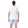 Tex Men Pocket Crew Neck T-Shirt and Striped Pajama Shorts Set, Sky, XL