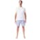 Tex Men Pocket Crew Neck T-Shirt and Striped Pajama Shorts Set, Sky, XL